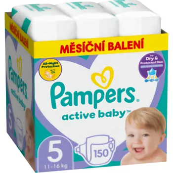 Dětské zboží Pampers Plenky Active baby, vel. 5 (11-16 kg), 3x50ks 150ks