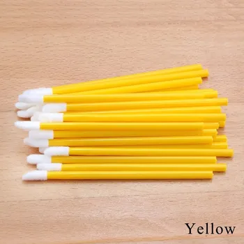 Krystalové kartáčky na řasy 50ks | kosmetická pomůcka - A0026-Žlutá 50 ks