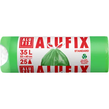 Pytle na odpadky Alufix Pytle na odpadky zatahovací 35 l, 25 ks, HDPE zelené 25ks