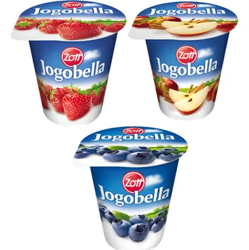 Cukrovinka Zott Jogobella Standard Mix příchutí (Jahoda, Pečené jablko, Borůvka), 150g
