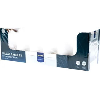 Svíčka Metro Professional Svíčka 5x10cm bílá 12ks