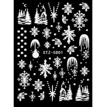 Samolepky na nehty 5D - Zima 5D01