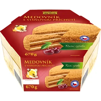 Trvanlivě pečivo Můj dortík Medovník s višňovou příchutí 670g