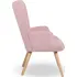 Křeslo Cordu křeslo ušák + taburet přírodní/růžové
