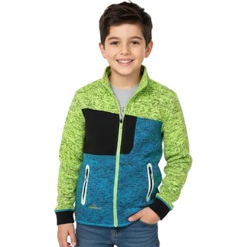 Chlapecká mikina Chlapecká mikina ActiveTrail Kugo HM1982 – zeleno-modrý parťák do chladných dní Velikost: 116/122, Barva: Zelinkavá