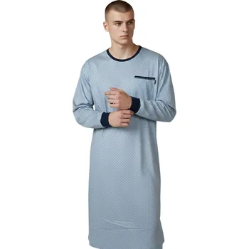 Pánská móda C-Lemon Pánská bavlněná noční košile MAREK Barva: Tyrkysová, Velikost: 2XL