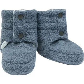 Kojenecké oblečení ESITO | Capáčky Teddy fleece double Denim blue - modrá / 5 - délka stélky: 15 cm