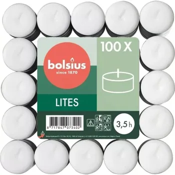 Svíčka Bolsius čajová svíčka 100 ks 3,5 hod (16x32 mm)