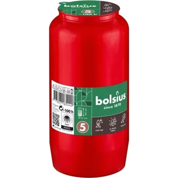 Svíčka Hřbitovní svíčka náplň olejová červená 100 hod (výška 140 mm, šířka 67 mm)