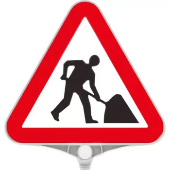 Dopravní značka Plastová (PPC) dopravní výstražná značka "Práce na silnici" FLOMA - 39 x 39 cm