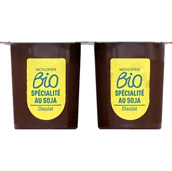 Monoprix Biologique Bio čokoládová sojová specialita 4x100g 400g