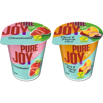 Zott Pure Joy Vegan mix příchutí (Jahoda, Broskev a marakuja) 140g