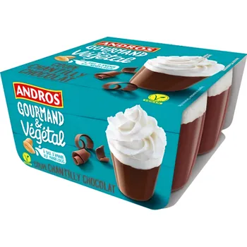 Andros Čokoládový dezert s toppingem 4x90 g 360g