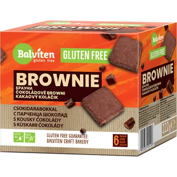 Pečivo Balviten Brownie kakaové s kousky čokolády, bez lepku (6x37g) 230g