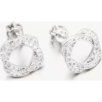 Náušnice Dámské náušnice bílé zlato 585 zirkon 663P-120289