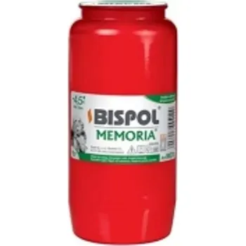Svíčka Hřbitovní svíčka náplň červená olejová Memoria 108 hod (výška 140 mm, šířka 67 mm)