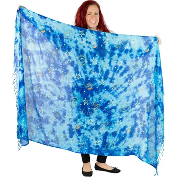 Šála Sarong / pareo / plážový šátek Cosmic Tide - Blue, Sittar.cz
