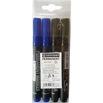 Kancelářské potřeby Centropen Značkovač permanentní 8566 sada mix 4ks