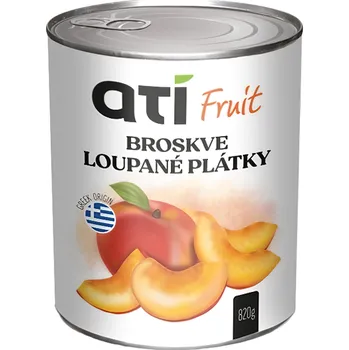 Sušená potravina Ati Fruit Broskve loupané plátky 820g