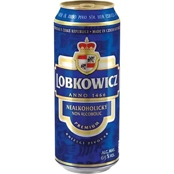 Nápoj Lobkowicz Premium Nealko, světlé nealko, plech 500ml