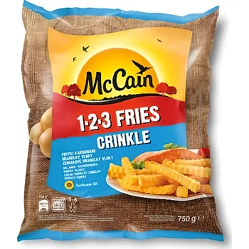 McCain 1-2-3 Fries Crinkle bramborové hranolky vlnky 750g