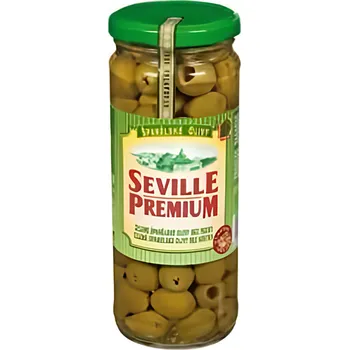 oliva Seville Premium Zelené španělské olivy bez pecky 450g