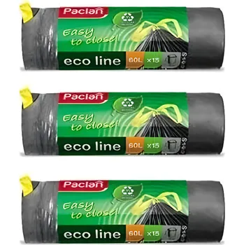 Pytle na odpadky Paclan Pytle na odpadky Eco 60L 3x15ks 45ks