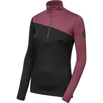 Sensor Merino Extreme Up dámská mikina dl. rukáv zip černá/port red XL
