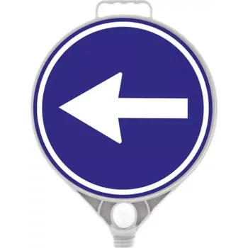 Dopravní značení Plastová (PPC) dopravní výstražná značka "Přikázaný směr jízdy zde vlevo" FLOMA - 28 x 28 cm