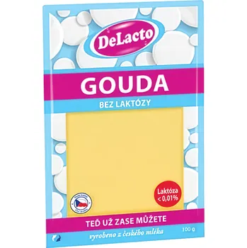 DeLacto Gouda plátky bez laktózy 100g