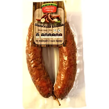 párek, klobása, špekáček Farmářské uzeniny Staročeská klobása cca 240g