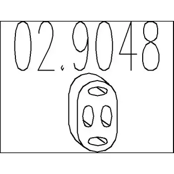 Auto-moto MTS Zarážka tlumiče výfuku MTS 02.9048