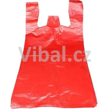 Nákupní taška VIBAL Taška červená 4kg 220g 25+13x42cm 100ks/20bal