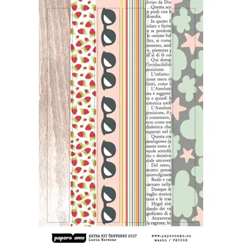 samolepka Papero amo - Samolepky arch - BAREVNÉ LÉTO / Proužky