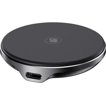 Bezdrátová nabíječka GoGEN MagSafe, Qi2, 15W - černá/šedá