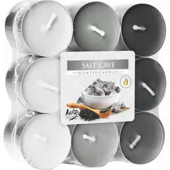 Svíčka Čajová svíčka vonná solná jeskyně - Bispol 18 ks 4 hod (15 x 39 mm)
