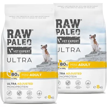 Krmivo pro psa Vetexpert Raw Paleo Ultra Turkey Adult Mini 2x8kg