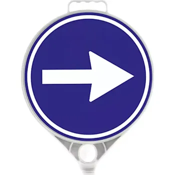 Dopravní značení Plastová (PPC) dopravní výstražná značka "Přikázaný směr jízdy zde vpravo" FLOMA - 28 x 28 cm