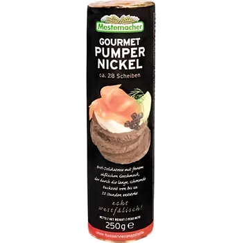 Trvanlivě pečivo Mestemacher Chléb Párty Pumpernickel balený krájený 250g