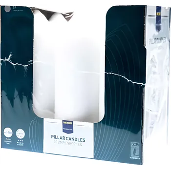 Svíčka Metro Professional Svíčka 7x20cm bílá 6ks
