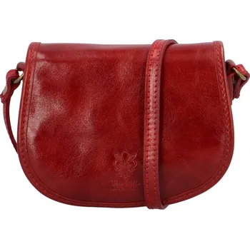 Kabelka Malá dámská kožená crossbody Lorentii, červená