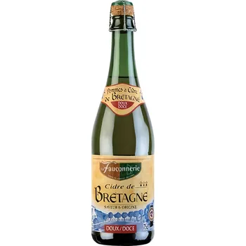 Cider La Fauconnerie Sladký cider z Bretaně 750ml
