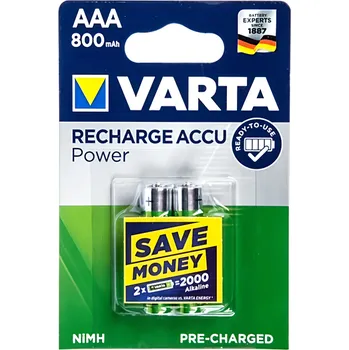 Motobaterie Varta Baterie Recharge Accupower 800mAh nabíjecí AAA 2ks