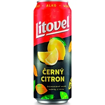 Pivo Litovel plech černy citron 6 ks 3l