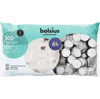 Svíčka Bolsius čajová svíčka 100 ks 6 hod (16x38mm)