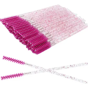 Péče o řasy a obočí Jednorázové mini kartáčky na řasy 50ks | Kosmetické pomůcly - Růže