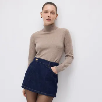 Dámské oblečení Reserved - Džínová sukně se všitými šortkami - tmavomodrá - 546GE-59J - 546GE-59J-44