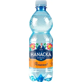 Voda Hanácká Kyselka minerální voda pomeranč 12x500ml 6l
