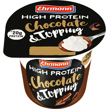 Protein Ehrmann High Protein Pudding s Toppingem Čokoláda 200g