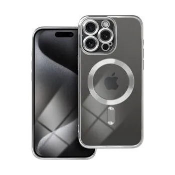 Pouzdro na mobilní telefon Kryt ELECTRO MAG COVER kompatibilní s MagSafe pro IPHONE 15 Pro stříbrný - OEM + zdarma možnost vyzkoušet a vrátit zboží do 30 dní